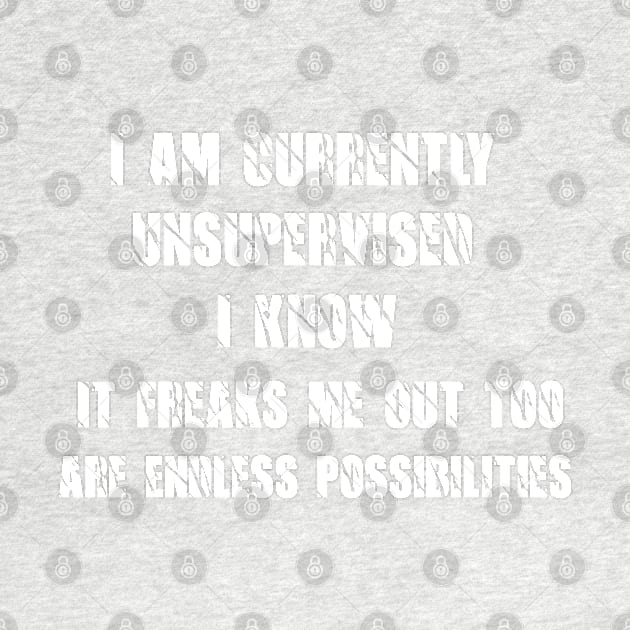 awesome I Am Currently Unsupervised I Know It Freaks Me Out Too by Duodesign